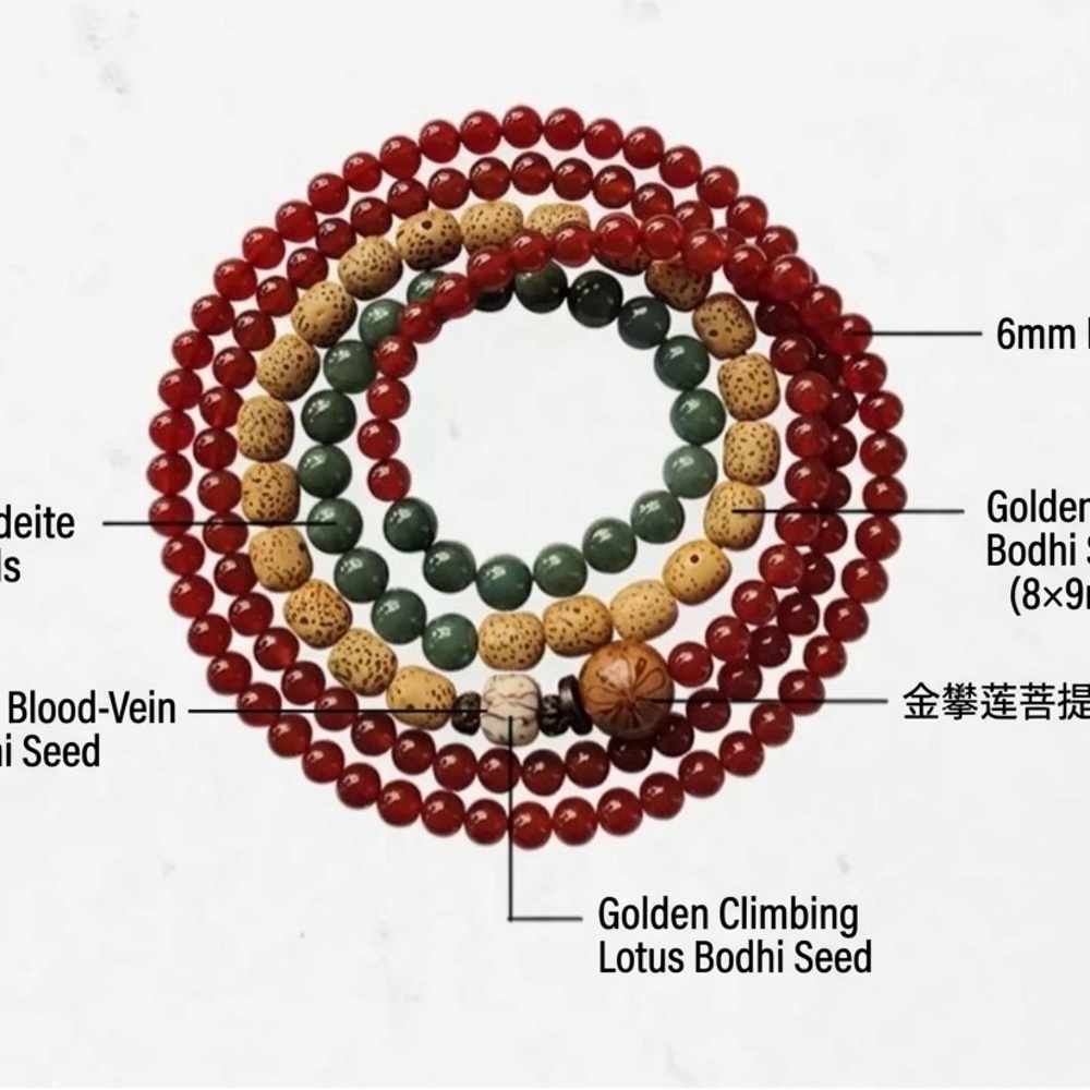 Stackable Multi-Wrap Natural Stone Seeds Beaded B… - image 1